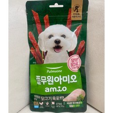 풀무원아미오 자연담은 간식 닭고기 육포 칼슘 PLUS, 닭가슴살, 50g, 10개