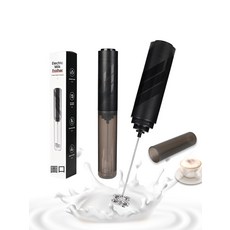 迷你打蛋器乾電池款mini奶泡器可打蛋清奶昔咖啡奶泡攪拌器, 斜紋筒奶泡器【黑色】:個