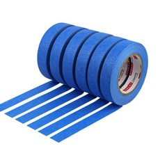 JIAAI HOME 6 롤 페인트 테이프 인치 벌크 파란색 마스킹 x 60 야드 범용 벽 자동차용, 0.94 Inches x 60