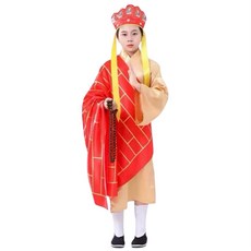 兒童唐三藏服裝角色扮演服裝 舒適透氣舞台表演服