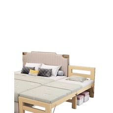 원목 보조침대 접이식 사이드 간이 폴딩 연장 테이블 침실, F. 200x40x40cm 맞춤 높이