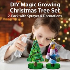 매직 크리스마스 종이 트리 2in1 미니 마법 성장 키트 DIY 교육 과학