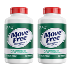 무브프리 글루코사민 HCI 1500mg 플러스 콘드로이틴 타블렛, 2개, 240정