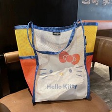 헬로 키티 메쉬 비치백 그물 망사 여름 수영장 워터파크 물놀이 목욕 빅사이즈 매쉬 가방