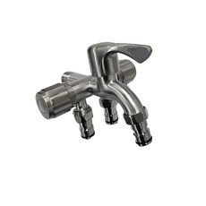 SM) 세갈래 3구형 수도꼭지 스테인리스304 물호스 체결용, 1개