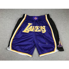 NBA 농구반바지 5부 유니폼 농구복 농구바지 쇼츠, 살구 레이커스 레귤러 퍼플, 1개