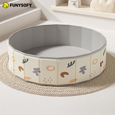 퍼니소피 접이식 원형 볼풀 플레이 매트, 대(120cm)