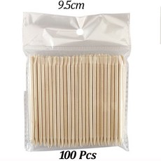 목재 죽은 피부 밀어내기 네일 도구 100개, 1세트, 목재 죽은 피부 푸시 로드 - 95mm