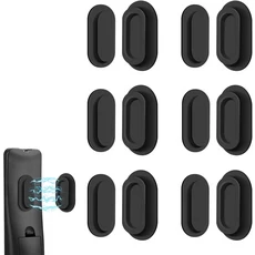 6팩 마그네틱 리모컨 홀더 업그레이드된 실리콘 벽걸이 TV 팬 에어컨 자가 접착, 03 검정색