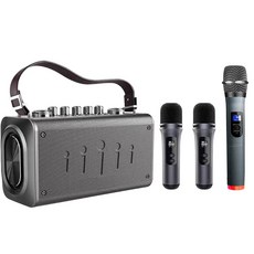 大聲公 巧將型PLUS重低音無線行動音箱 HiFi立體聲 DSP音效 附三麥克風 支援卡拉OK教學, 巧將型PLUS