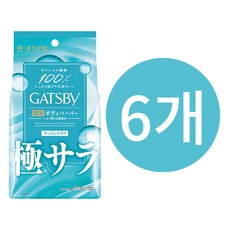 갸스비 사라사라 데오드란트 바디 페이퍼 30매, 6개, 294g