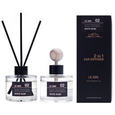 르센 아로마 에센셜 자연을 닮은 차량용 방향제 2in1 디퓨저 100ml x 2개, 그레이프 프룻