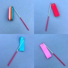 리듬체조 학교준비물 2미터 길이 리본, 핑크, 1개