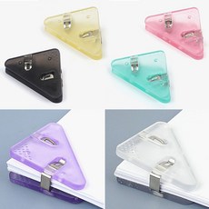 모서리 클립 집게 문서 서류 문구 사무용 고정, 보라, 1개