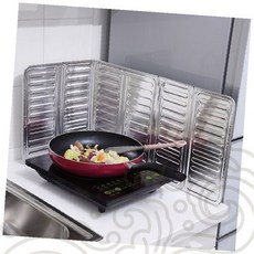 주방 기름튀김 방지 알루미늄 접이식 바람막이 가스레인지 요리 차단막, 1개, 은박휴대용가스렌지바람막이
