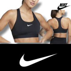 (국내매장 정품 인증) 나이키 여성 스우시 미디엄 서포트 패드 스포츠 브라 DX6822-010