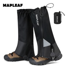 Mapleaf 스노우가드 방수 투습 내구성 야외 등산용, Black