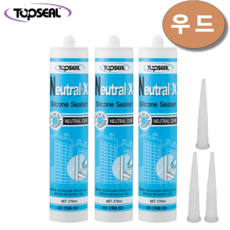 탑씰 Neutral-X 일반용 우드색 실리콘 실란트 270ml 노즐포함, 3개