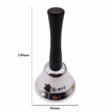 오아모먼트 팡쿠 핸드 밸 구리종 골든벨 식당 알람 나무 수업 손잡이 핸드벨, 1개, W. 65MM 실버 문구