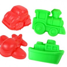 YMst 모래놀이 몰드 교통수단 4종세트, 1개, 상세페이지 참조