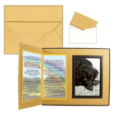 Expressly Yours! Photo Expressions 강아지를 위한 반려동물 기념 선물 Beyond the Rainbow Dog 기념 사진 액자 메시지 카드가 있는, Ginger