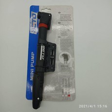 beto 台灣精品製造 單車打氣筒 經濟型 學生車淑女車打氣筒 旋轉頭部, 1個, Black