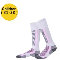 스키 따뜻한 GTUBIKE 방한 겨울 어린이 여성용 하이킹 스포츠웨어 두꺼운 스타킹 양말 남성용, ChildrenPink, 1개