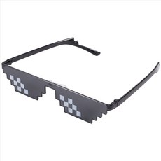 Thug Life Cosplay Sunglasses 파티 / 코스프레 선글라스를위한 일본 픽셀 블랙 2