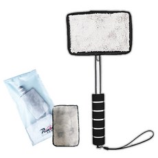 차량용 길이조절 유리닦이 극세사 타월 실내유리닦이 서림방지 브러쉬 세차 용품 먼지털이, 1세트