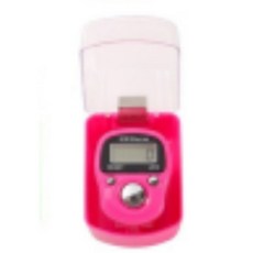 小邑的家 盒裝迷你LED手指計數器 念佛計數器 電子計數器，輕巧便攜，LED顯示清晰, 粉色, 1個