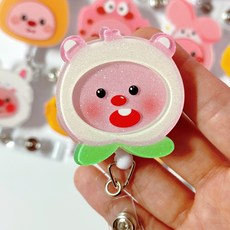 잔망친구 간호사 캐릭터 릴홀더 테이프걸이 출결카드걸이, 1.클립형, 2.잔망스펀지, 1개