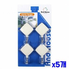 화이트 마름모 심플 4P x5개 벽행거, 1개, 상세 설명 참조