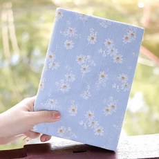 INSAVII 데이지 북커버 책 보호 패브릭 소재 휴대용 독서용품, 핑크