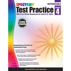 Spectrum Test Practice Grade 4 : With Free Online Resources for each U.S. State