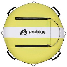 Problue 充氣式浮球 自潛浮球 自由潛水浮球 浮台 含內胎 附潛水旗一面, 黃色, 1個