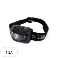 캠프365 동작인식센서 건전지형 헤드랜턴, 블랙, 1개