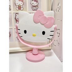 핑크 레드 키티 고양이 스탠드 탁상 거울