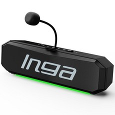 분리 가능한 마이크 플러그 앤 플레이 USB 사운드바 다이내믹 조명 게임/음악 모드 PC 노트북 PS5 MAC과 호환되는 INGA 컴퓨터 스피커
