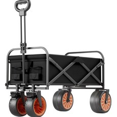 戶外露營折疊推車 二合一升降桌面, 至尊6公里電動黑色, 1個