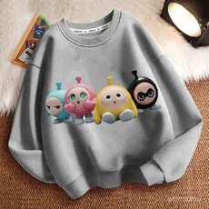 桃園出貨 蛋仔派對春秋冬新款男女小中大兒童衛衣圓領加厚長袖上衣寬鬆外套 FA18
