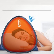 머리 텐트 머리 받침대 방음 햇빛차단, 상세페이지 참고, 빨강파랑 M 약간 투명, 1개