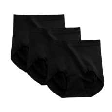 빅사이즈 여성 무봉제 팬티 하이웨스트 프리미엄 고탄력 노라인팬티 3장 세트