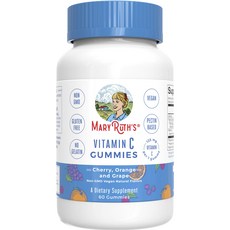 Mary Ruth 維生素 C 櫻桃 + 橙子 + 葡萄軟糖, 1個, 60入