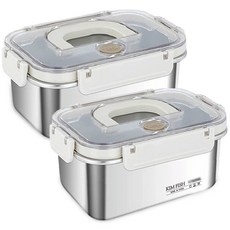 반찬통 스텐 김치통 스텐 보온 도시락통 스텐 밀폐용기 보온 다용도 김치통, 1700ML+2100ML, 1개