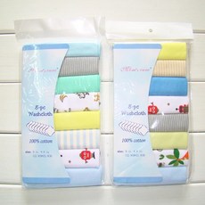 8 조각 아기 수건 타액 수건 아기 소년을위한 간호 수건 소녀 수건 손수건 천 닦음 21*21cm, 1개
