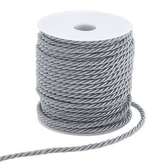 30m 3겹 폴리에스터 꼬임 코드 회색 3mm 원형, 1개