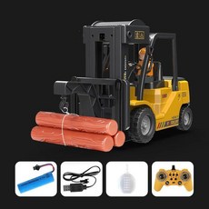RC 트럭 포크리프트 2.4G 장난감 원격 조종 자동차 소년용 크레인 리프팅 스턴트카 전기차, QH207 Crane