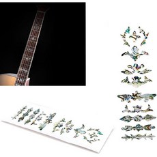 기타 인레이 스티커 프렛보드 마커 손가락판 데칼 전기 어쿠스틱 클래식 베이스 우쿨렐레 액세서리