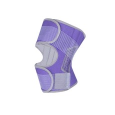 跨境夜跑反光護膝夏季騎行籃球防滑膝關節損傷運動防護膝蓋護具, 1個, 香芋紫:均碼【單隻】