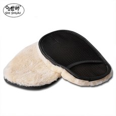 먼지 제거 닦기 광택 작업 플러시 안감이 극세사 자동차 청소 장갑 필수, 1개, Bla